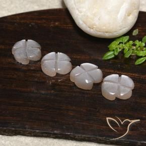 Gemme di Pietra di luna Marrone Caramello Chiaro naturale da 5.18 ct, Taglio a fiore, Traslucido