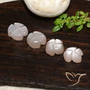 Gemme di Pietra di luna Marrone Molto Chiaro naturale da 5.10 ct, Taglio a fiore, Traslucido