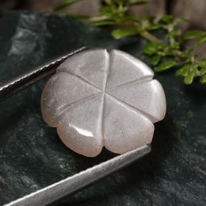 Pietra di luna Marrone Chiaro Di Arachidi naturale da 5.79 ct, Taglio a fiore, Traslucido