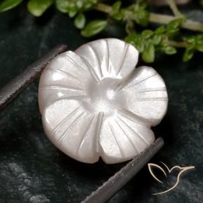 Pietra di luna Marrone Molto Chiaro naturale da 6.68 ct, Taglio a fiore, Traslucido