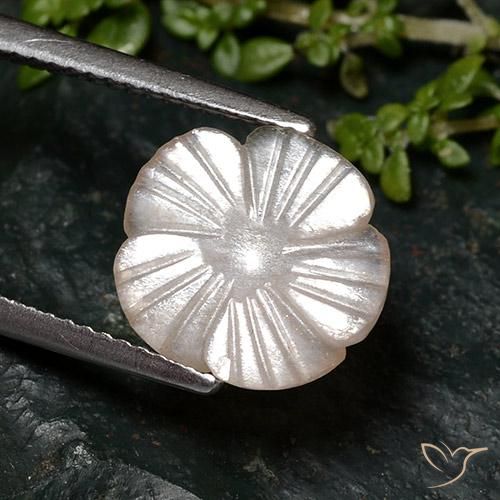 Pietra di luna Marrone Chiaro Di Arachidi naturale da 2.46 ct, Taglio a fiore, Traslucido