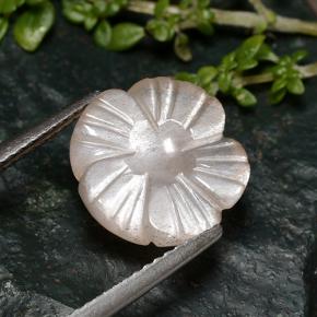 Pietra di luna naturale rosa da 3,60 ct, taglio fiore, traslucido