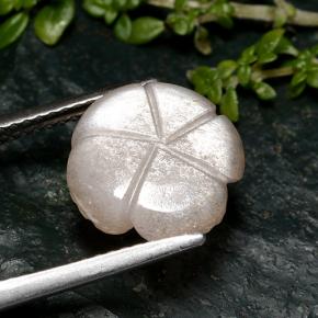 Pietra di luna naturale rosa da 3,60 ct, taglio fiore, traslucido