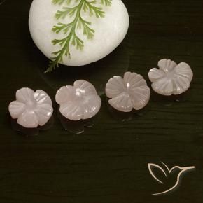 Gemme di Pietra di luna Pesca naturale da 7.84 ct, Taglio a fiore, Traslucido