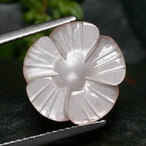 Pietra di luna naturale rosa da 3,55 ct, taglio fiore, traslucido
