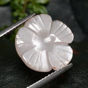 Pietra di luna naturale rosa da 3,55 ct, taglio fiore, traslucido