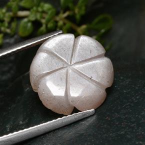 Pietra di luna Rosa Molto Chiaro naturale da 5.90 ct, Taglio a fiore, Traslucido