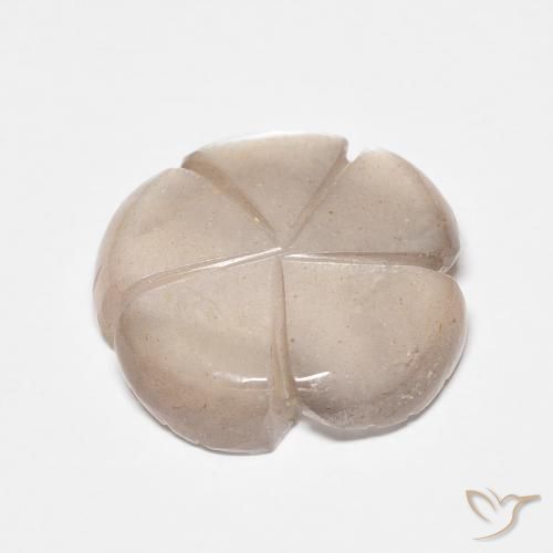 Pietra di luna Rosa Molto Chiaro naturale da 5.21 ct, Taglio a fiore, Traslucido