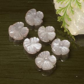 Pietra di luna naturale rosa da 9,36 ct, taglio fiore, traslucido
