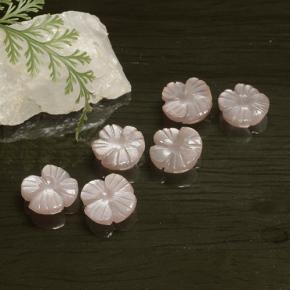 Pietra di luna naturale rosa da 12,48 ct, taglio fiore, traslucido