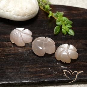 Gemme di Pietra di luna Rosa Molto Chiaro naturale da 7.67 ct, Taglio a fiore, Traslucido