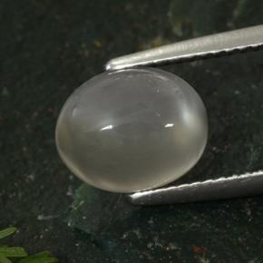 Pietra di luna naturale grigio da 3,50 ct, taglio ovale, traslucido
