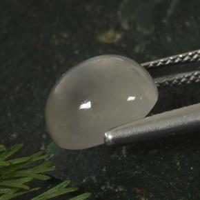 Pietra di luna naturale grigio da 3,50 ct, taglio ovale, traslucido