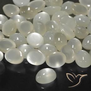 Pietra di luna Bianco crema naturale da 2.14 ct, Ovale, Traslucido