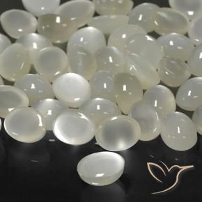 Pietra di luna Bianco crema naturale da 2.14 ct, Ovale, Traslucido