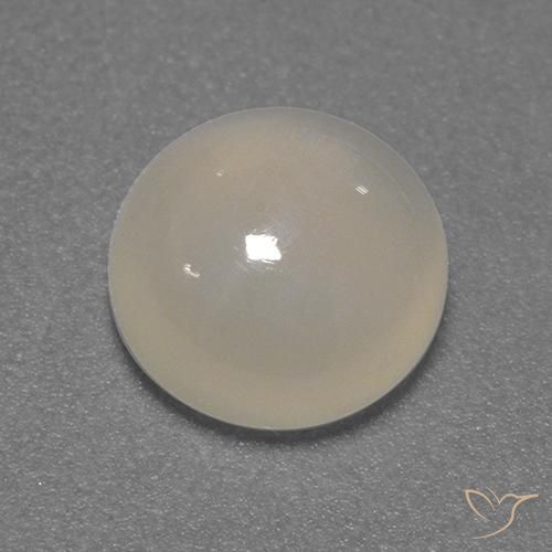 1.48ct Naturale Color crema Pietra di luna, Rotondo, Trasparente