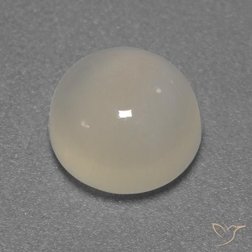 Pietra di luna Color crema naturale da 1.48 ct, Rotondo, Trasparente