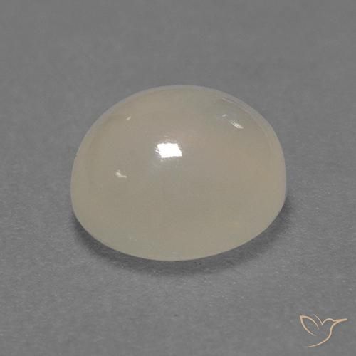 Pietra di luna Color crema naturale da 1.48 ct, Rotondo, Trasparente