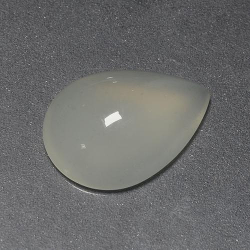 Pietra di luna naturale bianco da 1,43 ct, taglio a pera, trasparente