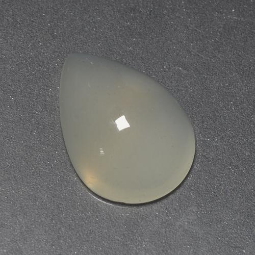 Pietra di luna naturale bianco da 1,43 ct, taglio a pera, trasparente