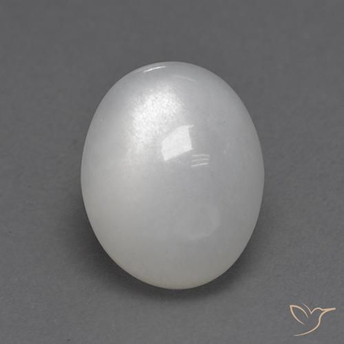 2.95ct Naturale Bianco Pietra di luna, Ovale, Trasparente