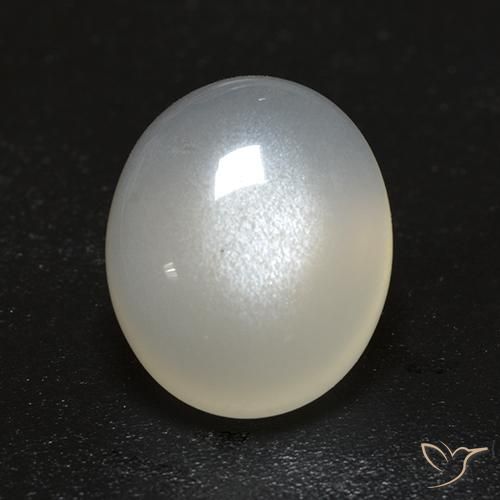 2.69ct Naturale Bianco crema Pietra di luna, Ovale, Trasparente