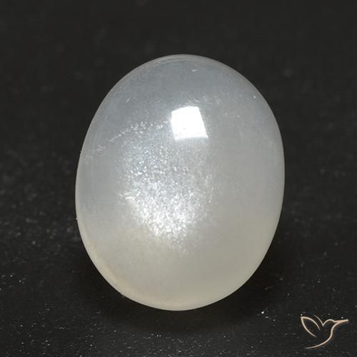 2.54ct Naturale Bianco crema Pietra di luna, Ovale, Trasparente