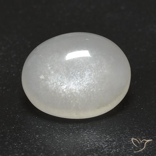Pietra di luna Bianco crema naturale da 2.54 ct, Ovale, Trasparente