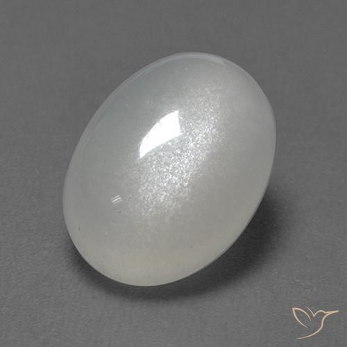 Pietra di luna Bianco naturale da 3.56 ct, Taglio ovale, Traslucido