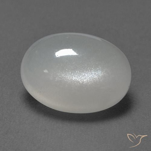 Pietra di luna Bianco naturale da 3.56 ct, Taglio ovale, Traslucido