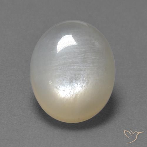 2.54ct Naturale Bianco Pietra di luna, Ovale, Trasparente