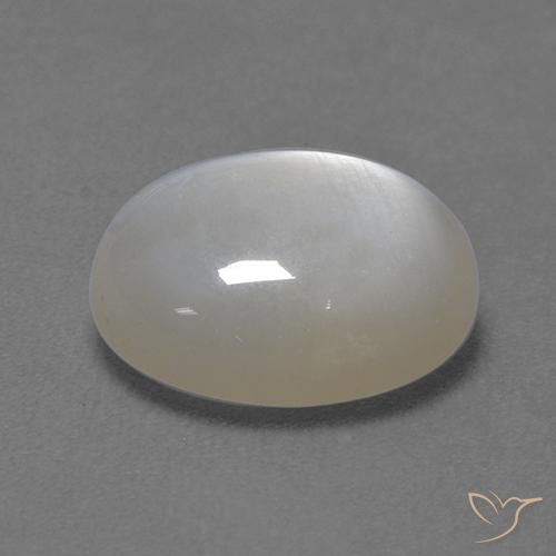 Pietra di luna Bianco naturale da 2.54 ct, Ovale, Trasparente