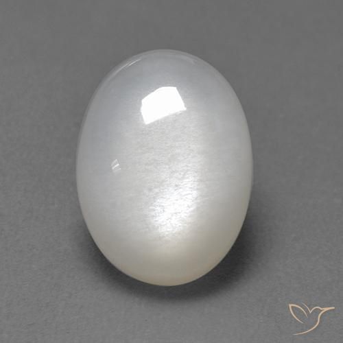 2.82ct Naturale Bianco Pietra di luna, Ovale, Traslucido
