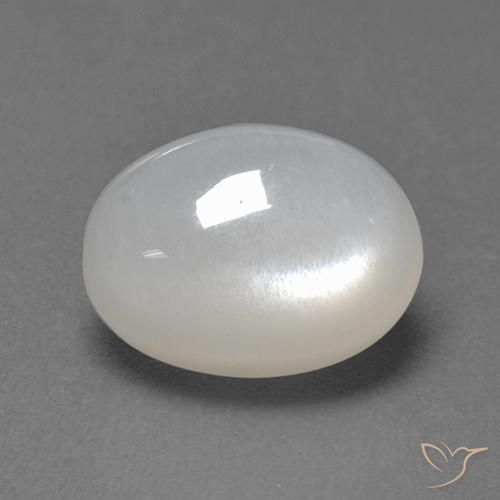 Pietra di luna Bianco naturale da 2.82 ct, Ovale, Traslucido