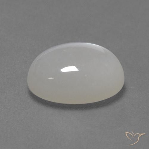 Pietra di luna Bianco naturale da 2.82 ct, Ovale, Traslucido
