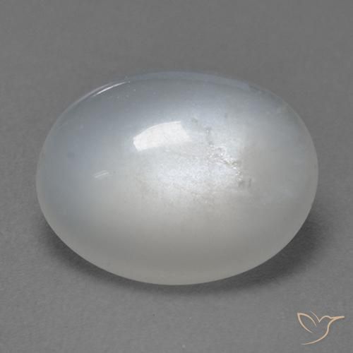 Pietra di luna Bianco naturale da 2.81 ct, Taglio ovale, Trasparente