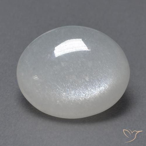 Pietra di luna Bianco naturale da 2.72 ct, Ovale, Trasparente