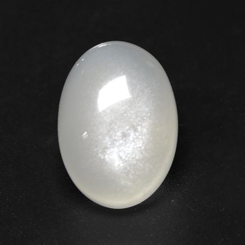 Pietra di luna naturale bianco da 3,06 ct, taglio ovale, trasparente