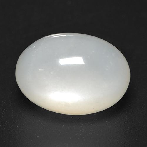 Pietra di luna Bianco naturale da 4.58 ct, Taglio ovale, Trasparente