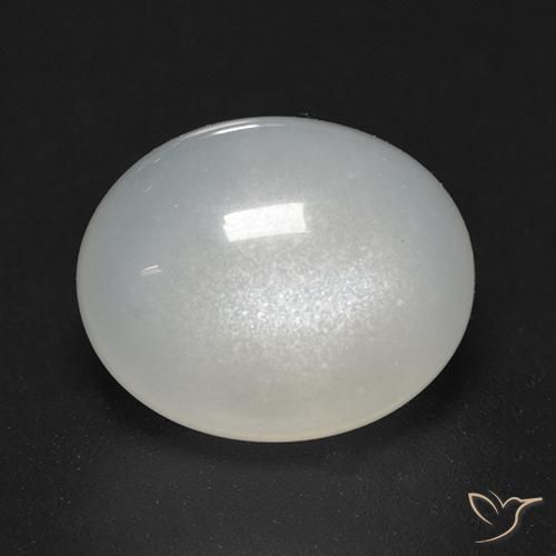 Pietra di luna Bianco caldo naturale da 4.02 ct, Ovale, Trasparente