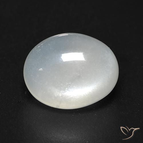 Pietra di luna Bianco caldo naturale da 3.47 ct, Ovale, Trasparente
