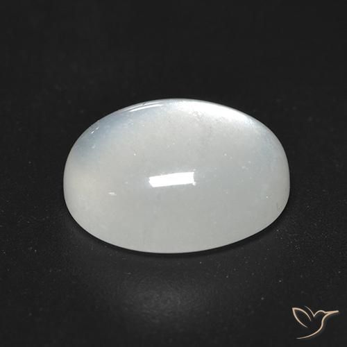 Pietra di luna Bianco caldo naturale da 3.47 ct, Ovale, Trasparente