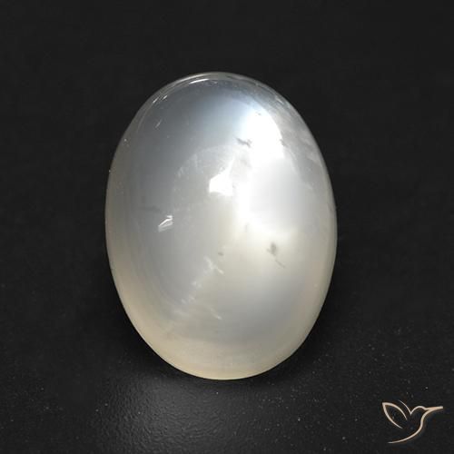 3.84ct Naturale Bianco crema Pietra di luna, Ovale, Trasparente