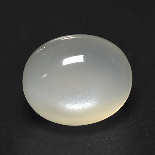 Pietra di luna naturale bianco da 4,07 ct, taglio ovale, trasparente