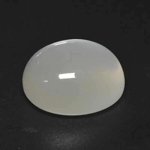 Pietra di luna naturale bianco da 4,07 ct, taglio ovale, trasparente
