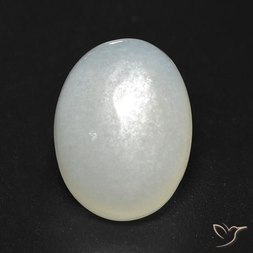 Pietra di luna Bianco crema naturale da 3.53 ct, Taglio ovale, Traslucido