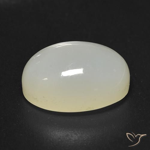 Pietra di luna Bianco caldo naturale da 3.92 ct, Ovale, Traslucido