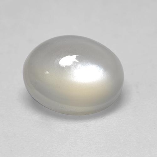 Pietra di luna Bianco caldo naturale da 1.96 ct, Taglio ovale, Trasparente