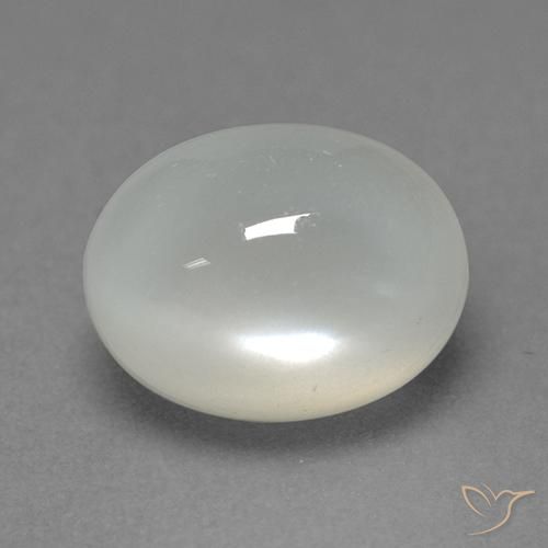 Pietra di luna Bianco caldo naturale da 2.26 ct, Ovale, Traslucido