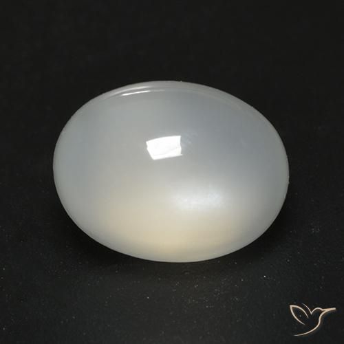 Pietra di luna Bianco caldo naturale da 2.24 ct, Ovale, Trasparente